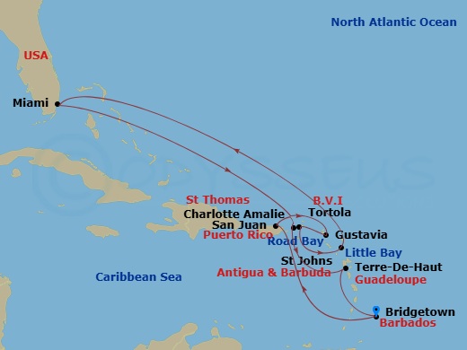 Itinerary map