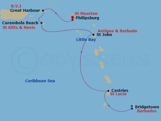 7-night Classic Caribbean Yacht Harbors Cruise