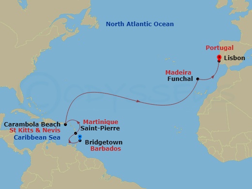 12-night Caribbean & Atlantic Passage Cruise