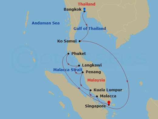 Itinerary map