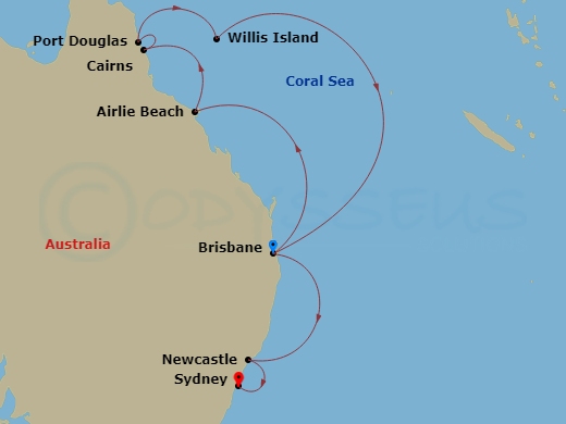 11-night Queensland & New South Wales Cruise