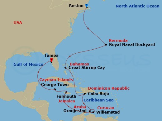 13-night Caribbean Cruise: Bahamas & Jamaica