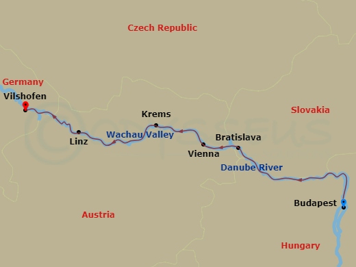 5-night Danube Symphony With 1 Night In Budapest (Westbound) Cruise/Land Package