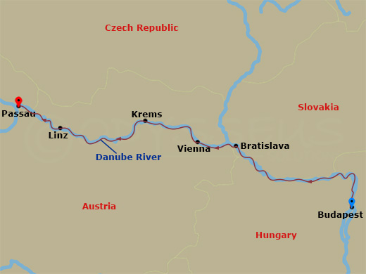 Itinerary map