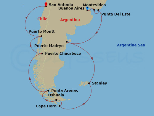 22-night South America & Antarctica Holiday Cruise