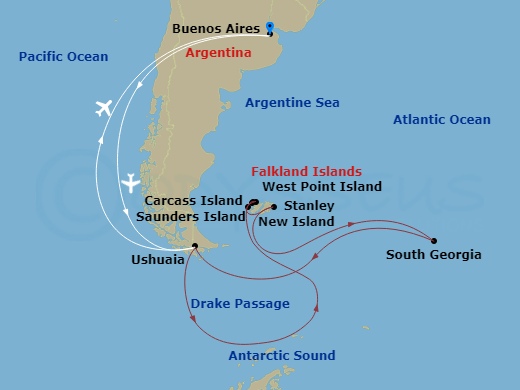 21-night Antarctica, South Georgia & Falkland Holiday Cruise