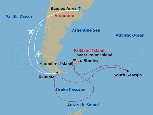 21-night Antarctica, South Georgia & Falkland Cruise