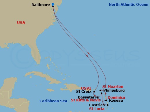 12-night Southern Caribbean Cruise