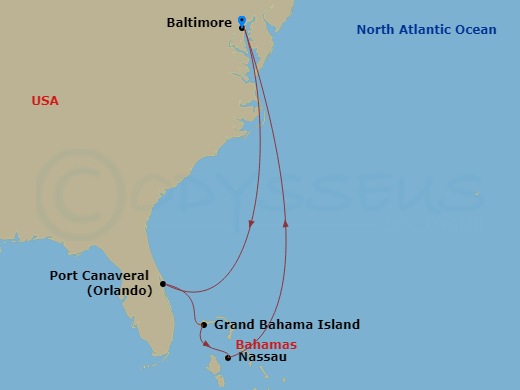 8-night Southeast Coast & Bahamas Cruise