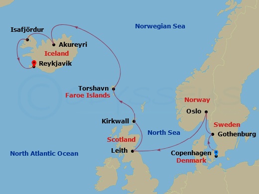 12-night Route of Erik the Red Voyage