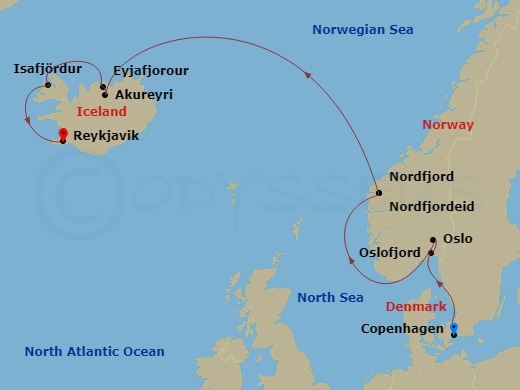 7-night Norwegian & Icelandic Fjords Cruise