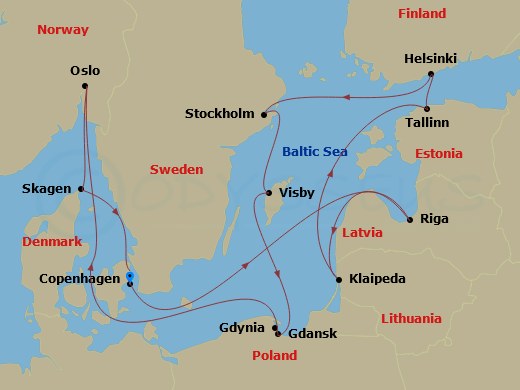 12-night Norway, Denmark & Sweden Cruise