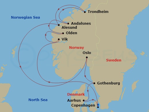 Itinerary map