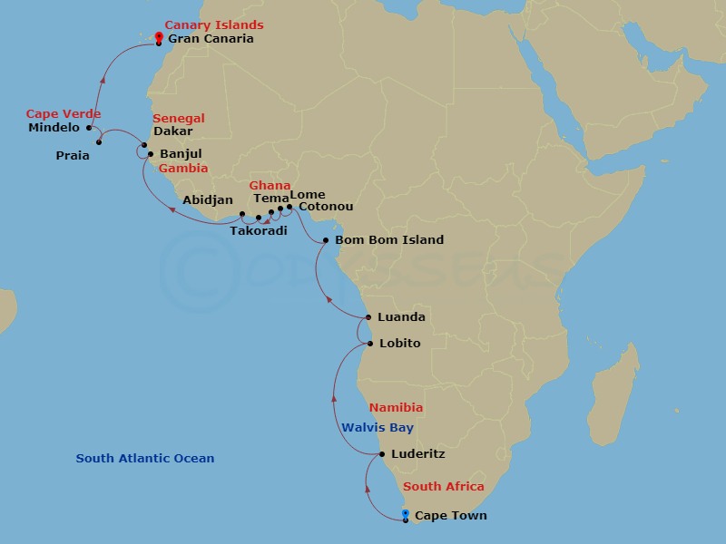 29-night Jewels Of West Africa Cruise