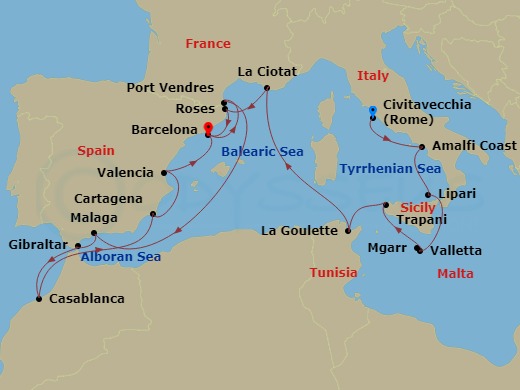 20-night France & Spanish Treasures Cruise