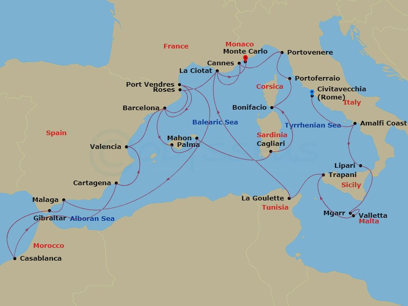 30-night Malta, Morocco & Mediterranean Cruise