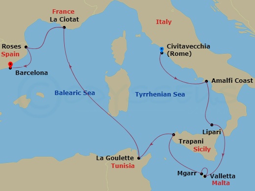 10-night Riviera & Mediterranean Jewels Cruise
