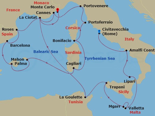 20-night Riviera & Mediterranean Magic Cruise