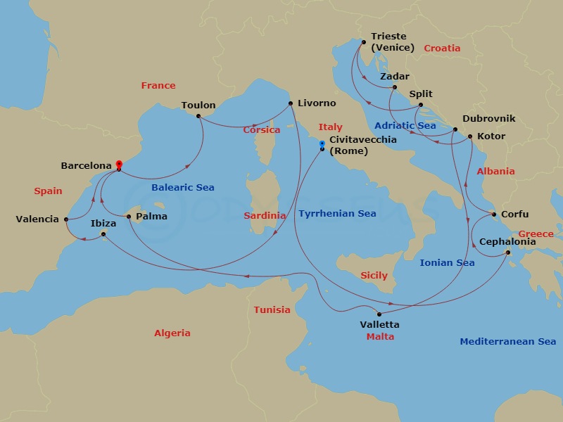 21-night Mediterranean & Adriatic Cruise
