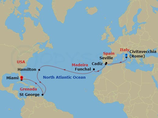 15-night Transatlantic Crossing Voyage