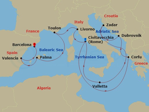 21-night Mediterranean Highlights Cruise