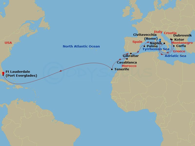 23-night Mediterranean, Canary Islands & Moroccan Grand Adventure Cruise 