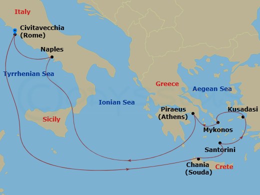 Itinerary map