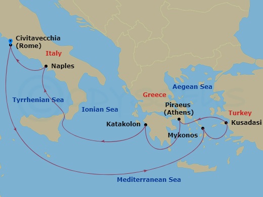 9-night Greek Isles, Turkey & Italy Cruise