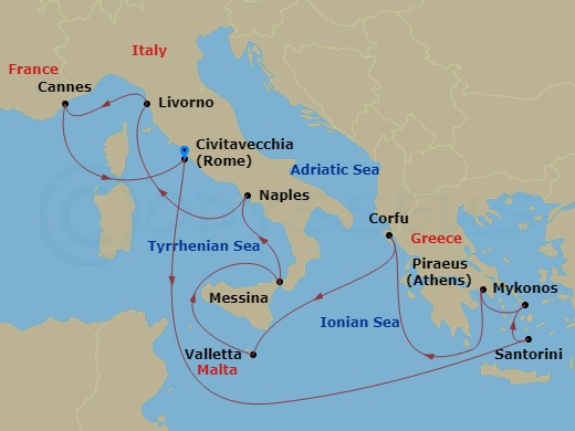 11-night Greek Isles: Santorini, Athens & Florence Cruise