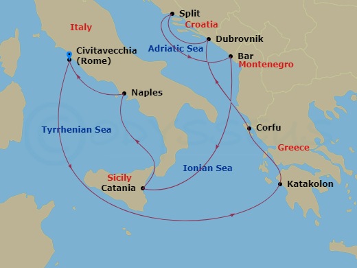 10-night Greece, Italy & Croatia Cruise