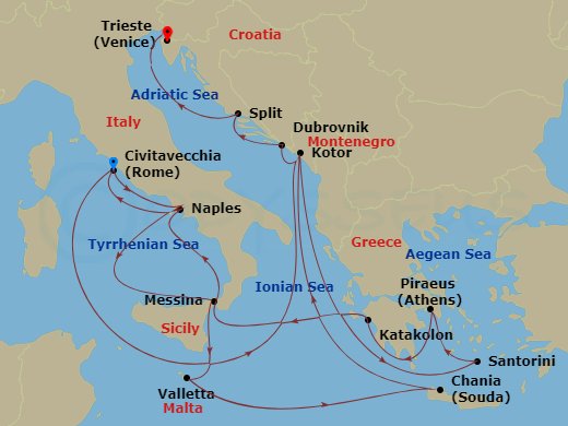 20-night Grand Mediterranean Explorer Cruise