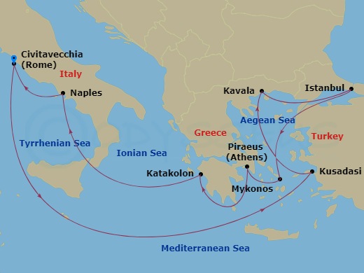 12-night Greek Isles, Turkey & Italy Cruise