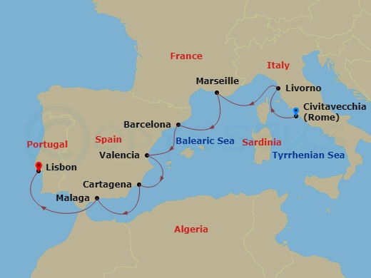 Itinerary map