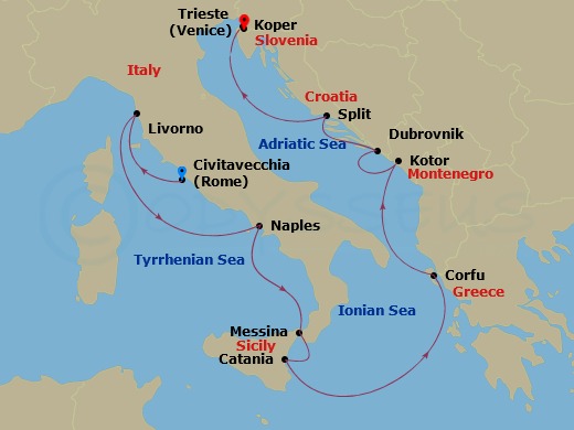 10-night Mediterranean: Italy, Greece & Croatia Cruise