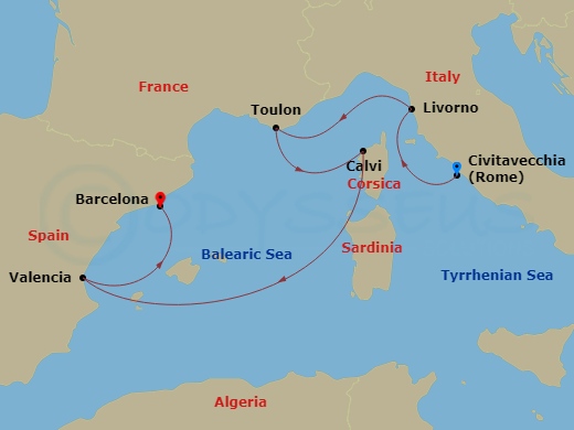 7-night Italy, France & Spain Cruise