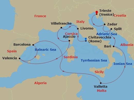 14-night Adriatic And Western Mediterranean Cruise