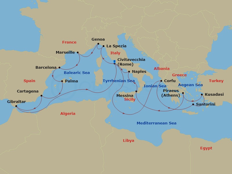 20-night The Best Of The Mediterranean Cruise