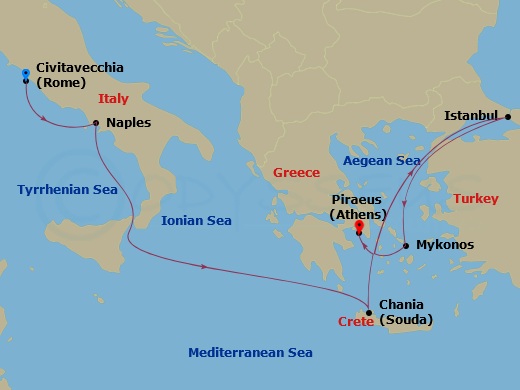 7-night Mediterranean With Greek Isles & Turkey Cruise