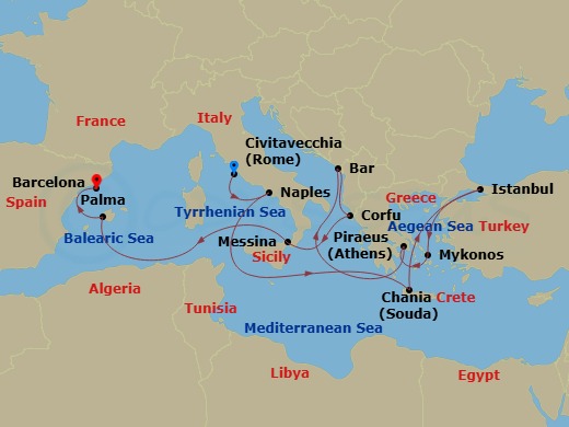 14-night Mediterranean With Greek Isles, Italy & Turkey Cruise