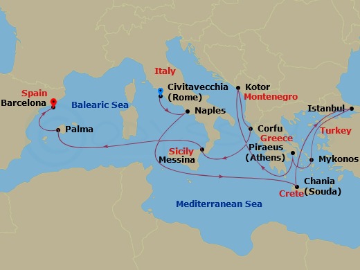 14-night Mediterranean With Greek Isles, Italy & Turkey Cruise
