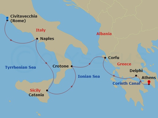 Itinerary map