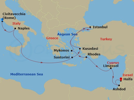 10-night Mediterranean: Italy, Greece & Turkey Cruise
