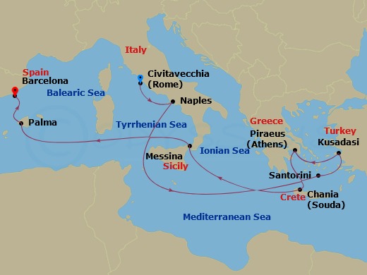 11-night Grand Mediterranean Cruise