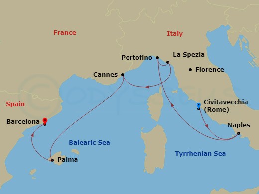 8-night Italy, France & Spain Cruise
