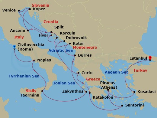 20-night Adriatic & Aegean Icons Voyage