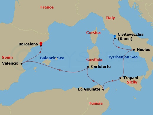 7-night A Journey from Rome to Barcelona Cruise