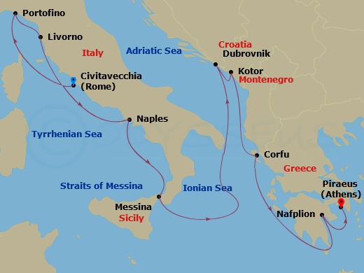 10-night Italian Coast & Greek Wonders Cruise