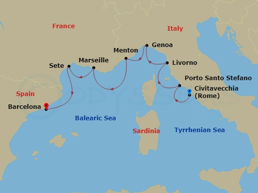 8-night Mediterranean Cruise - Civitavecchia To Barcelona