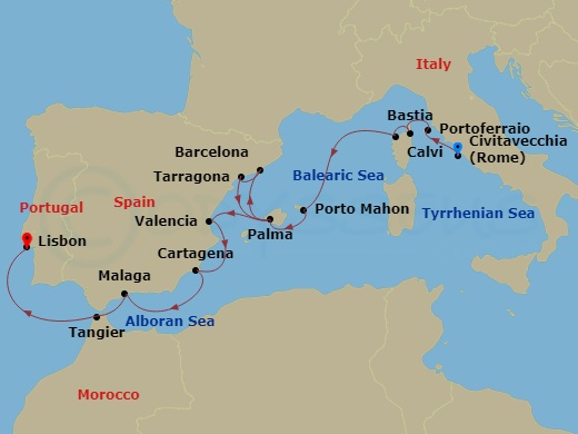 17-night Star Collector – Romance of the Western Mediterranean Cruise
