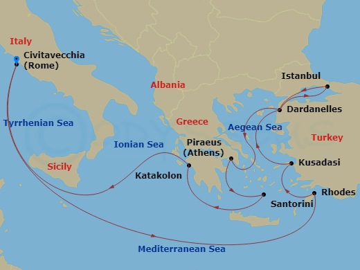 14-night Mediterranean, Turkey & Greek Isles Cruise
